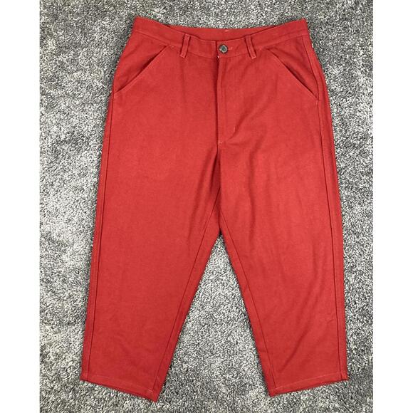 Comme des Garçons SHIRT Cropped Wool Pants Mens Red Made in France Size S